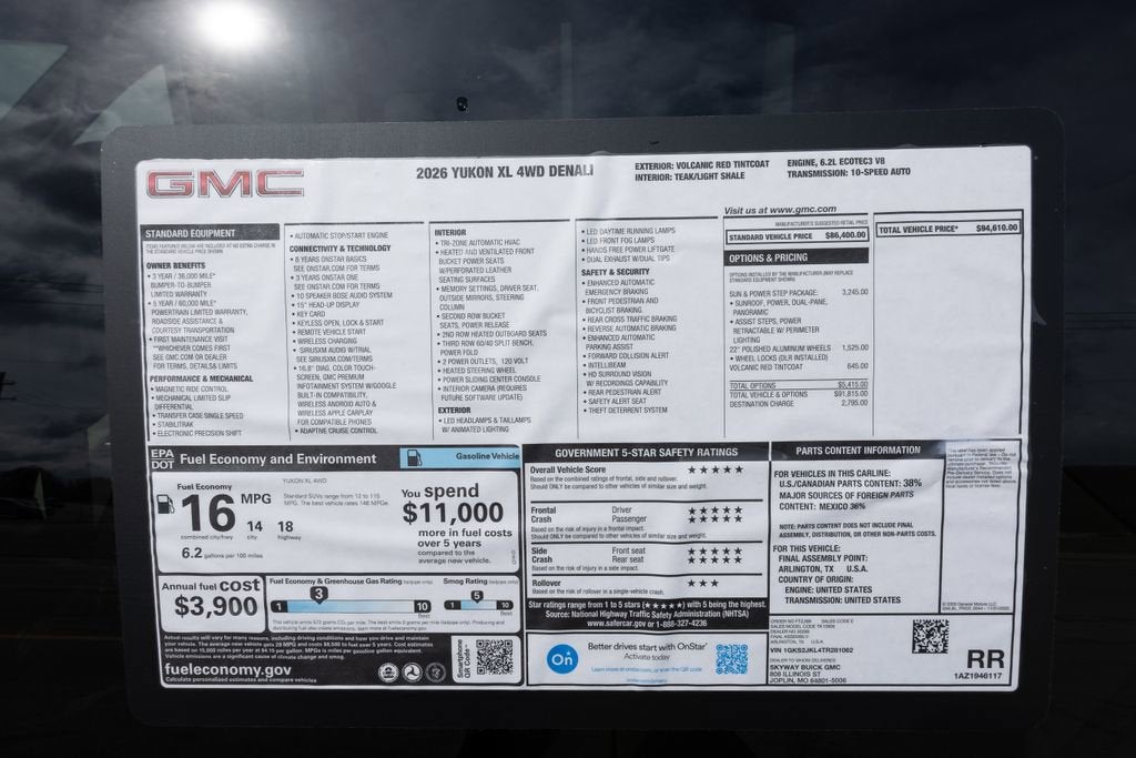 2026 GMC Yukon XL Denali