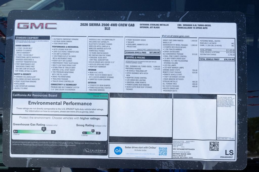 2026 GMC Sierra 2500 HD SLE