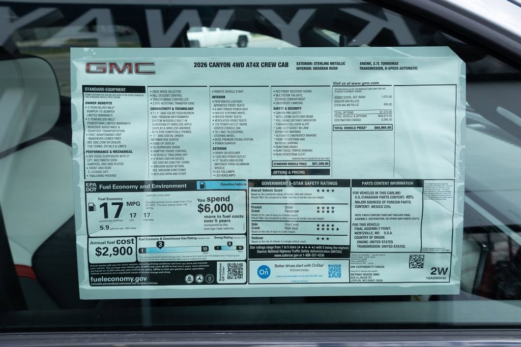 2026 GMC Canyon AT4X