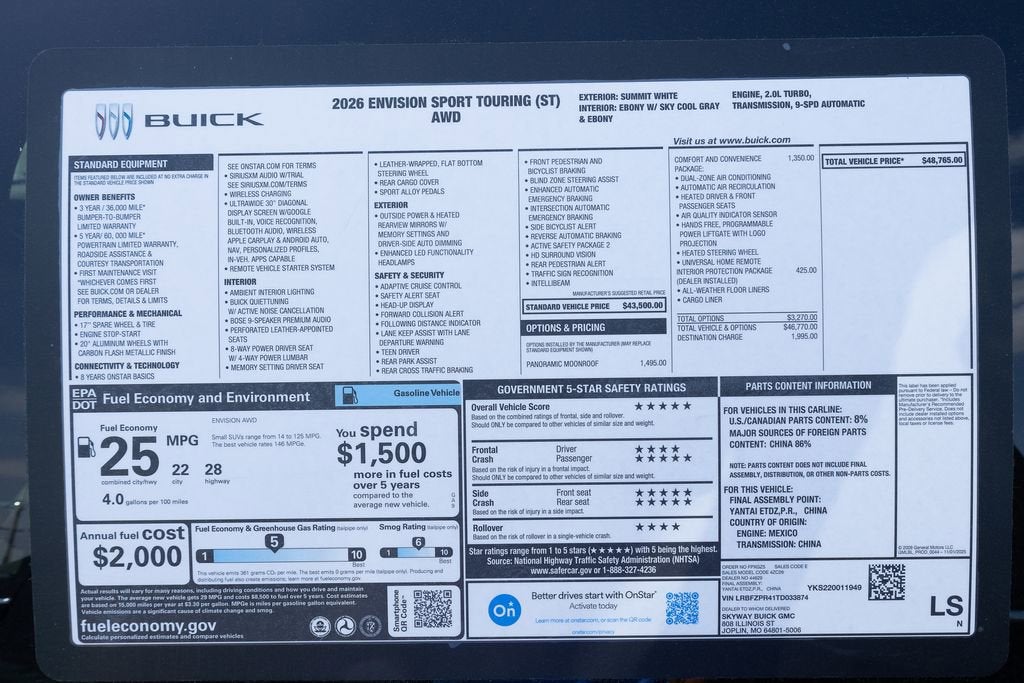2026 Buick Envision Sport Touring
